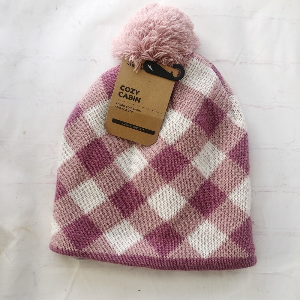 [Field & Stream] NWT pink sweater pom beanie